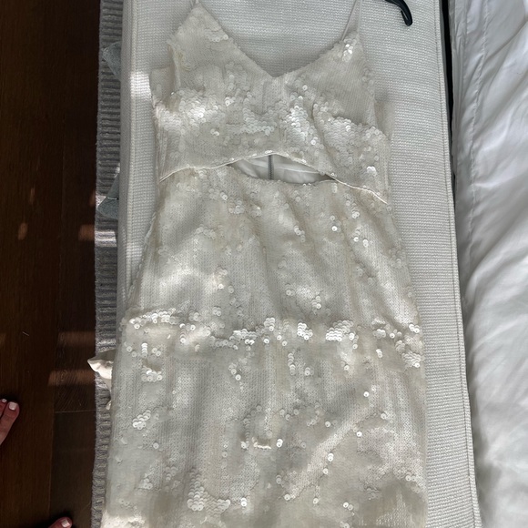 Walter Baker Allira Dress Vanilla white sequin dress 0 NWT - Picture 11 of 12